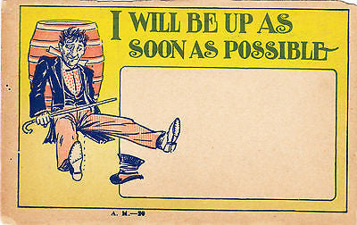 I Will Be Up As Soon As Possible Comic Postcard - Cakcollectibles