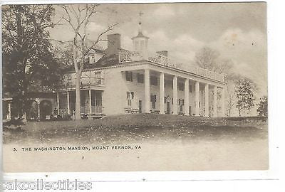 The Washington Mansion-Mount Vernon,Virginia UDB - Cakcollectibles
