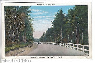 Greetings from Maine-Motoring through The Pine Tree State 1931 - Cakcollectibles