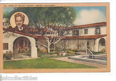 Home of Mickey Rooney-Encino,California - Cakcollectibles
