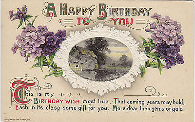 A Happpy Birthday To You Embossed John Winsch Postcard - Cakcollectibles