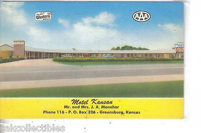 Motel Kansan-Greensburg,Kansas - Cakcollectibles