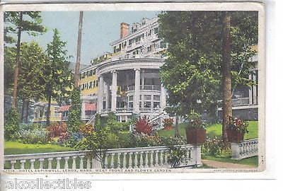 West Front and Flower Garden,Hotel Aspinwall-Lenox,Massachusetts - Cakcollectibles