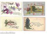 Lot of 4 Antique Christmas Post Cards-Lot 55 - Cakcollectibles - 1