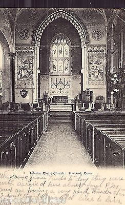 Interior-Christ Church-Hartford,Connecticut 1908 - Cakcollectibles
