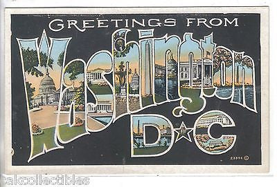 Large Letter-Greetings from Washington,D.C. - Cakcollectibles