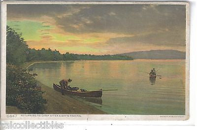 Returning To Camp After A Day's Fishing 1911 - Cakcollectibles