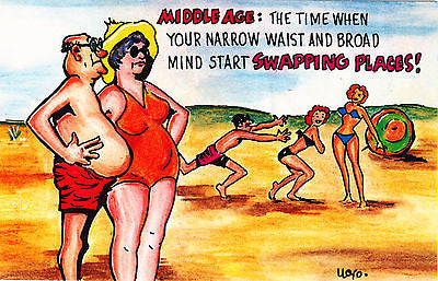 Middle Age Comic  Postcard - Cakcollectibles