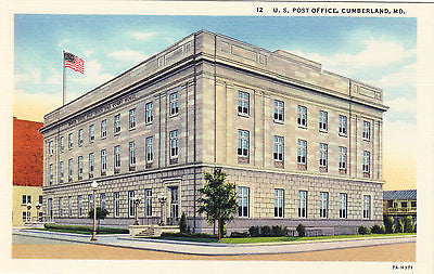 U. S. post Office Cumberland Maryland Postcard - Cakcollectibles