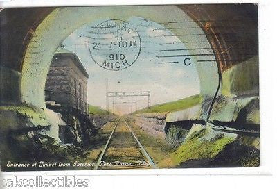 Entrance of Tunnel from Interior-Port Huron,Michigan 1910 - Cakcollectibles - 1