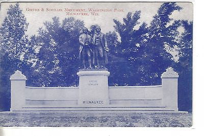 Goethe & Schiller Monument,Washington Park-Milwaukee,Wisconsin - Cakcollectibles