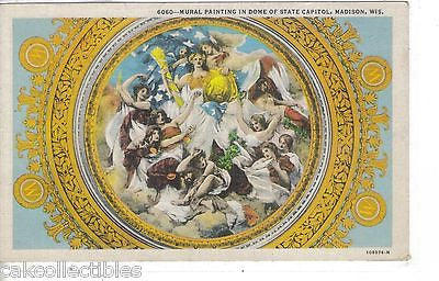 Mural Painting in Dome of State Capitol-Madison,Wisconsin - Cakcollectibles