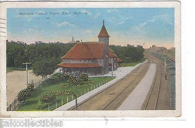 Michigan Central Depot-Niles,Michigan 1922 - Cakcollectibles - 1