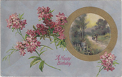 A Happy Birthday John Winsch Designed Postcard - Cakcollectibles