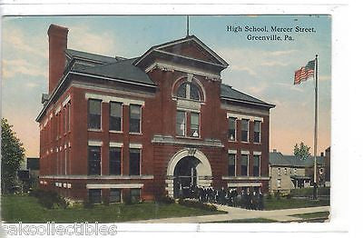 High School,Mercer Street-Greenville,Pennsylvania - Cakcollectibles