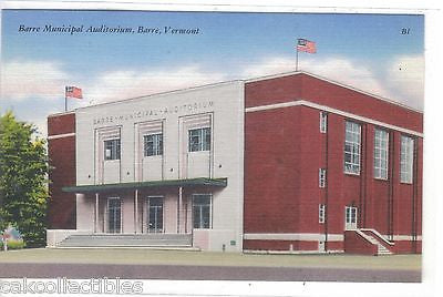 Barre Municipal Auditorium-Barre,Vermont - Cakcollectibles