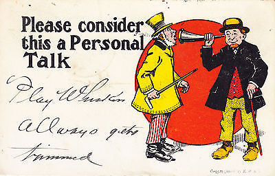 Please Consider This A Personal Talk Comic Postcard - Cakcollectibles