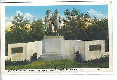 Statue of Tom Sawyer and Huck Finn at Foot of Cardiff Hill-Hannibal,Missouri - Cakcollectibles