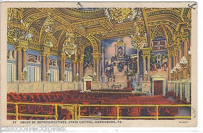 House of Representatives,State Capitol-Harrisburg,Pennsylvania 1940 - Cakcollectibles