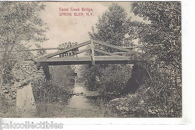 Canal Creek Bridge-Spring Glen,New York  1911 - Cakcollectibles