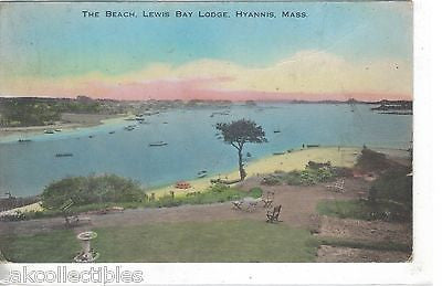 The Beach,Lewis Bay Lodge-Hyannis,Massachusetts 1938 - Cakcollectibles - 1