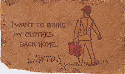 "I Want To Bring My Clothes Back Home" Leather Comic Postcard - Cakcollectibles - 1