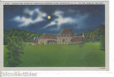 Night Time Scene of Asheville Country Club-Asheville,North Carolina - Cakcollectibles