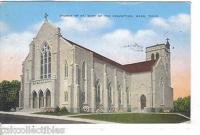 Church of St. Mary of The Assumption-Waco,Texas 1944 - Cakcollectibles