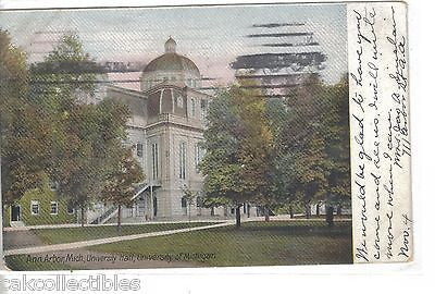 University Hall,University of Michigan-Ann Arbor,Michigan 1907 - Cakcollectibles
