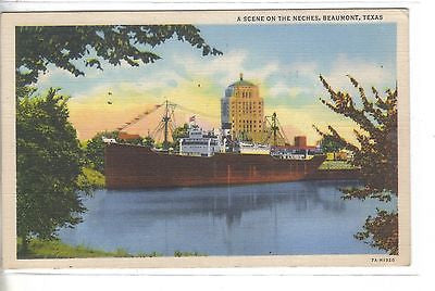 A Scene on The Neches-Beaumont,Texas 1946 - Cakcollectibles