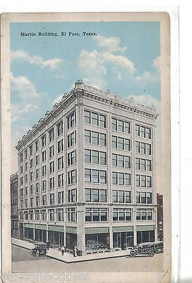 Martin Building-El Paso,Texas 1922 - Cakcollectibles