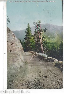 Along the Blackfoot River near Missoula,Montana 1908 - Cakcollectibles