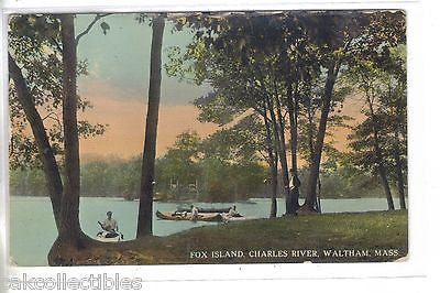 Fox Island,Charles River-Waltham,Massachusetts 1912 - Cakcollectibles