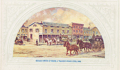 Chicago Office Of Frink And Walker's Stage Lines, 1850 Postcard - Cakcollectibles