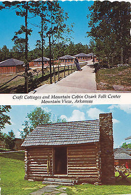 Craft Cottages And Mountain Cabin-Ozark Folk Center-Arkansas Postcard - Cakcollectibles - 1