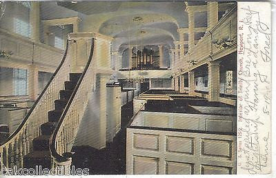 Interior of Trinity Church-Newport,Rhode Island 1908 - Cakcollectibles