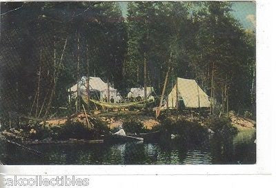 Camping Scene near Pontiac,Michigan 1912 - Cakcollectibles - 1