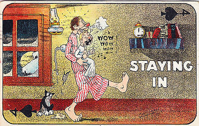 Staying In Comic Postcard - Cakcollectibles