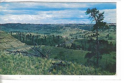 Scene in The Hills between Hysham and Custer,Montana on U.S. 10 & 12 1955 - Cakcollectibles