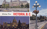Greetings From Victoria B.C. - Canada Postcard - Cakcollectibles - 1