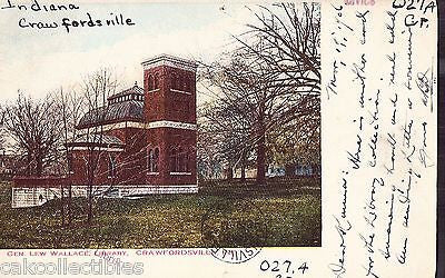 Gen. Lew Wallace Library-Crawfordsville,Indiana 1906 - Cakcollectibles