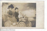 RPPC-Prop Photo-Man,Woman and Child in Old Car 1909 - Cakcollectibles - 1
