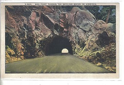 600 Foot Tunnel on Skyline Drive in Virginia - Cakcollectibles
