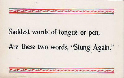 Saddest Words Of Tongue Or Pen Postcard - Cakcollectibles