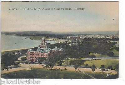 View of B.B. & C.I. Ry. Offices and Queen's Road-Bombay 1913 - Cakcollectibles - 1