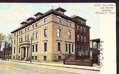 New Police and Charity Building-Bridgeport,Connecticut 1910 - Cakcollectibles