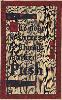 The Door To Success Is Always Marked With Push Postcard - Cakcollectibles