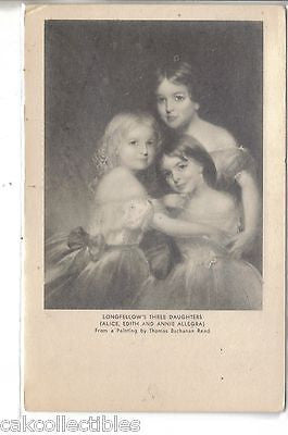 Longfellow's Three Daughters from a Painting by Thomas Buchanan Read UDB - Cakcollectibles