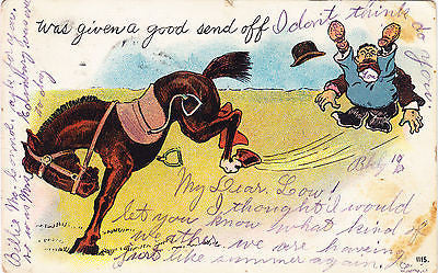 Was given A Good Send Off Comic Postcard - Cakcollectibles