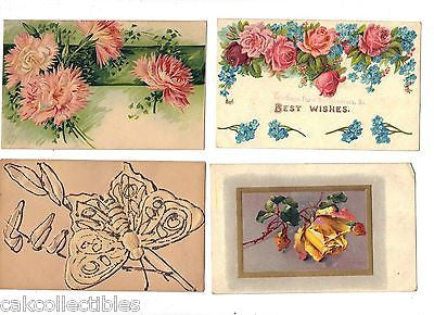 Lot of 4 Antique Greetings Post Cards-Lot 28 - Cakcollectibles - 1